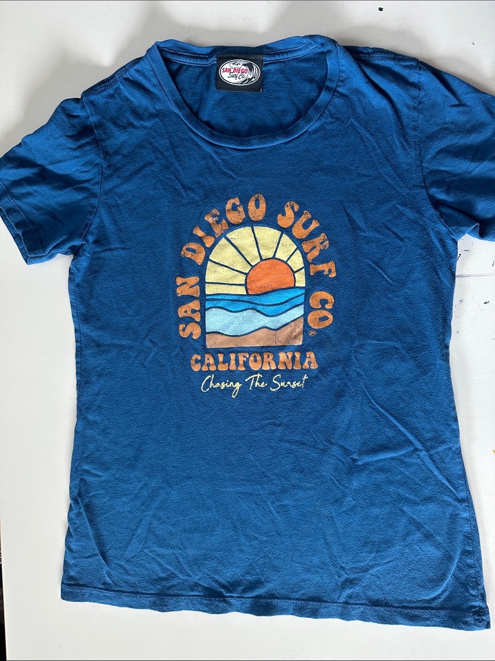 Kids' Blue Graphic Tee - California Sunset